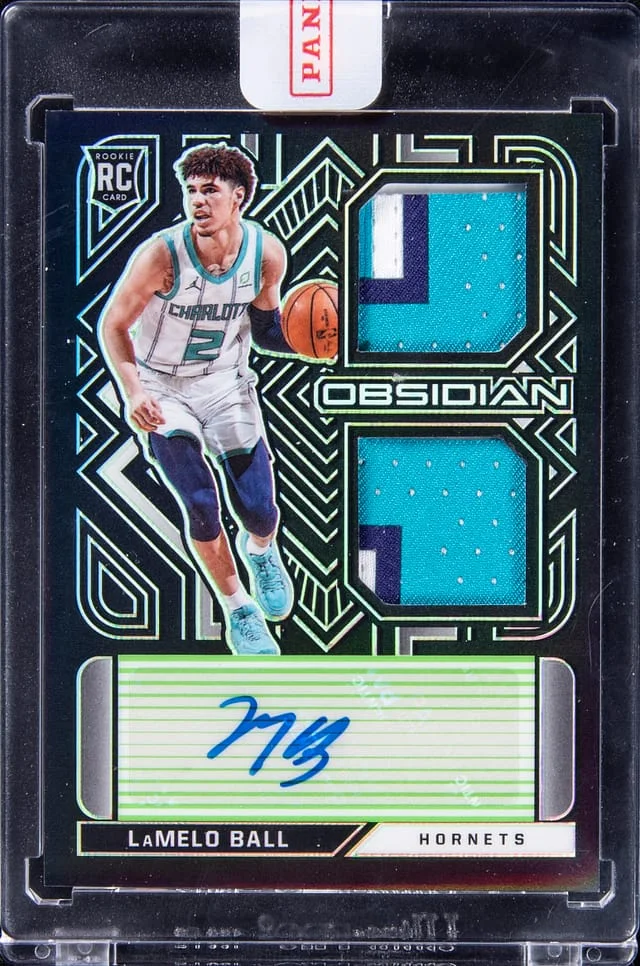 2020-21 Panini Obsidian LaMelo Ball Jersey Ink #RJI-LMB card image