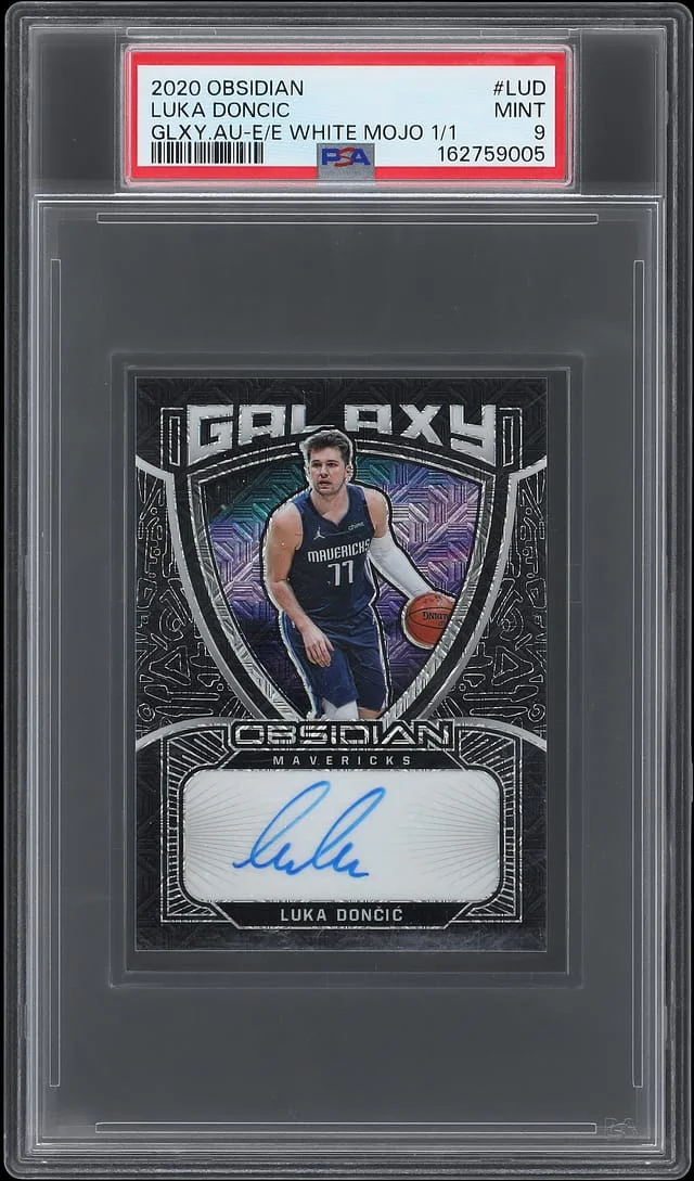 2020-21 Panini Obsidian Luka Doncic Galaxy Autograph Electric Etch White Mojo #GAL-LUD card image