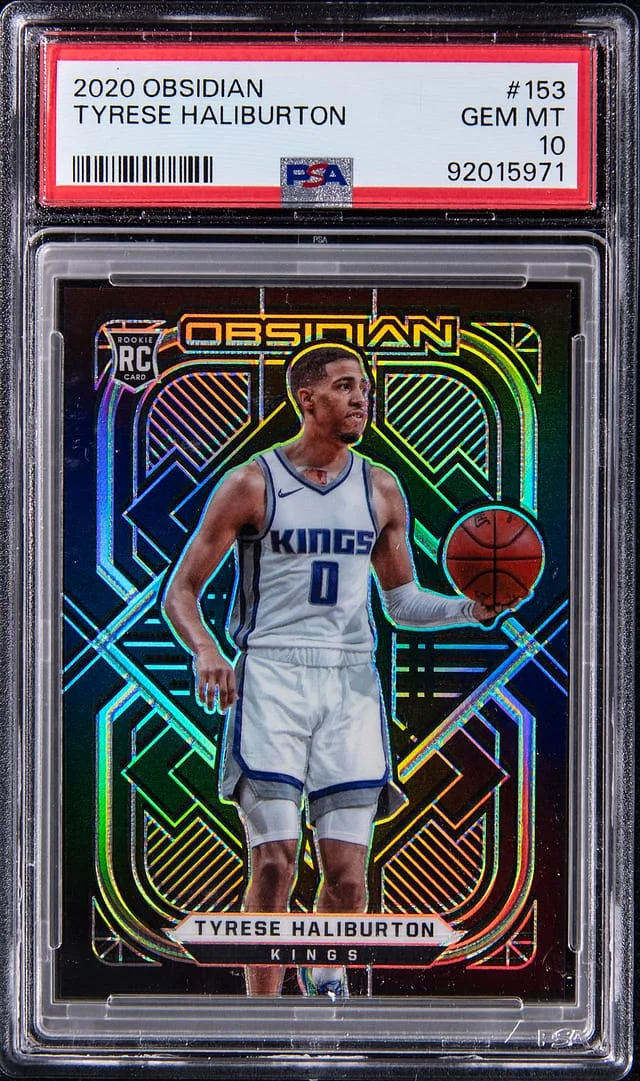 2020-21 Panini Obsidian Tyrese Haliburton Silver Pulsar #153 card image