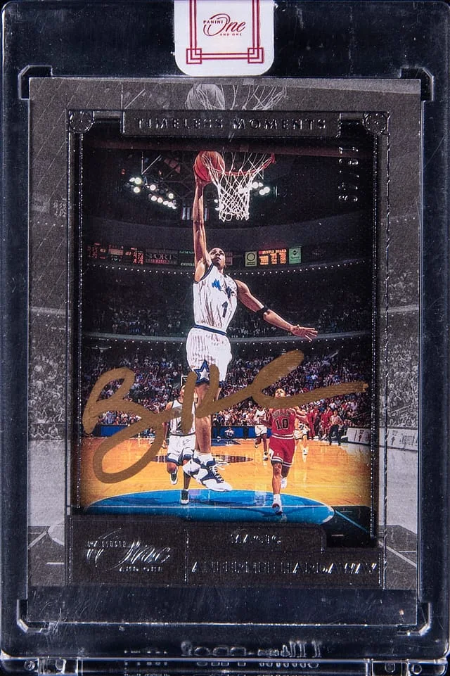 2020-21 Panini One and One Anfernee Hardaway Timeless Moments Autographs #TML-ANF card image
