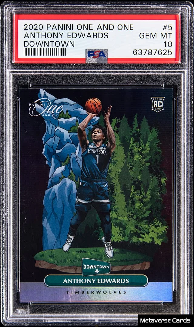 2020-21 Panini One and One Anthony Edwards Downtown #5 card image