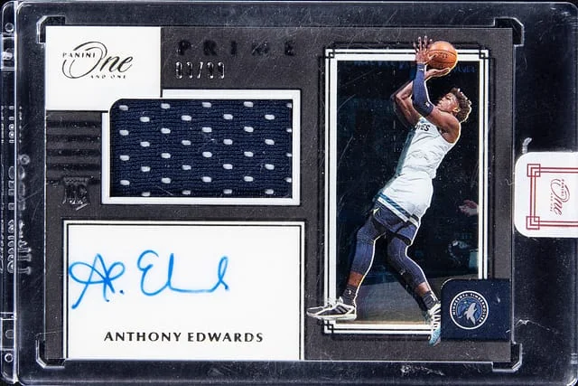 2020-21 Panini One and One Anthony Edwards - Panini Encased Prime #PRJ-AED card image