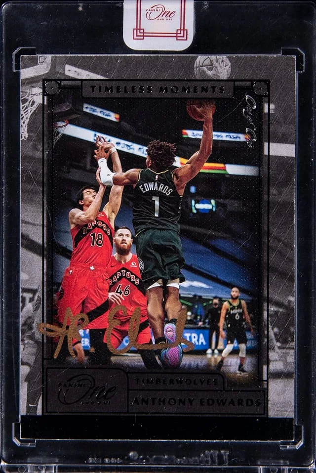 2020-21 Panini One and One Anthony Edwards Timeless Moments Black #TML-AED card image