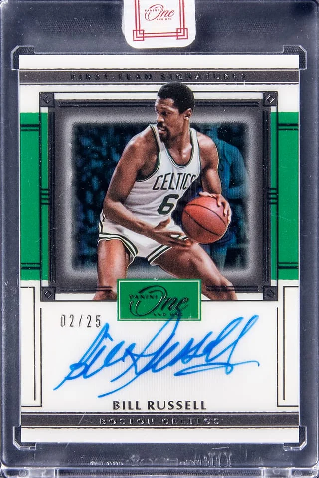 2020-21 Panini One and One Bill Russell First Team Signatures #FTS-BRS card image