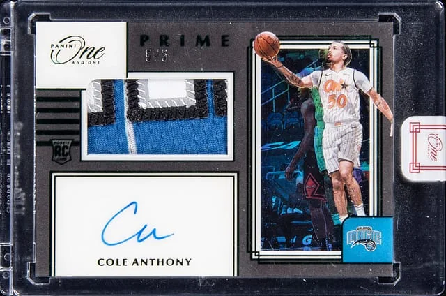 2020-21 Panini One and One Cole Anthony Prime #PRJ-CAN card image