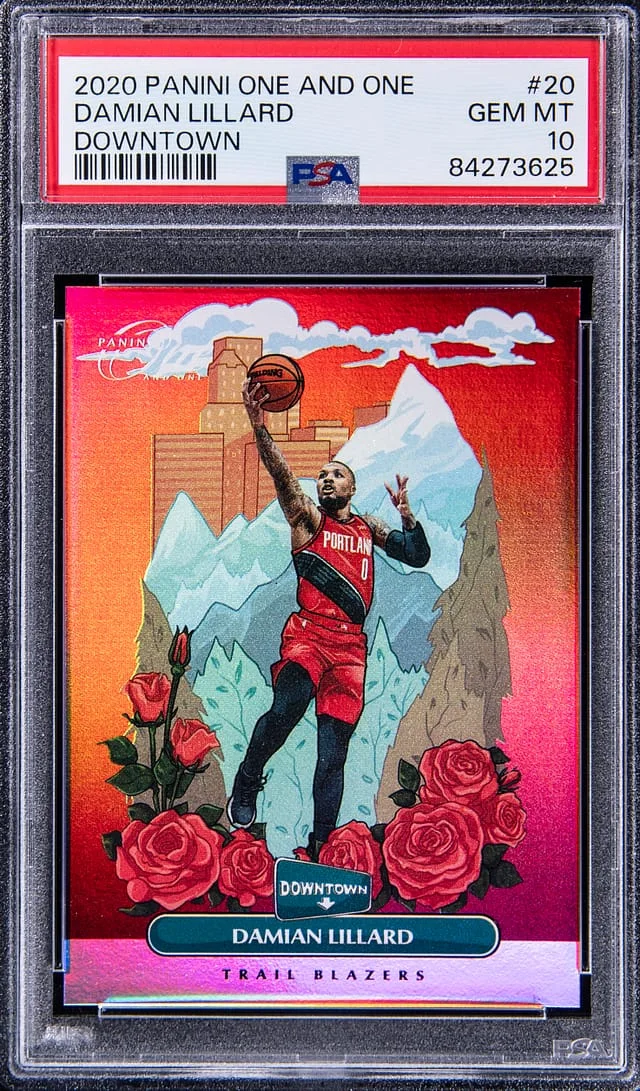 2020-21 Panini One and One Damian Lillard Downtown #20 card image