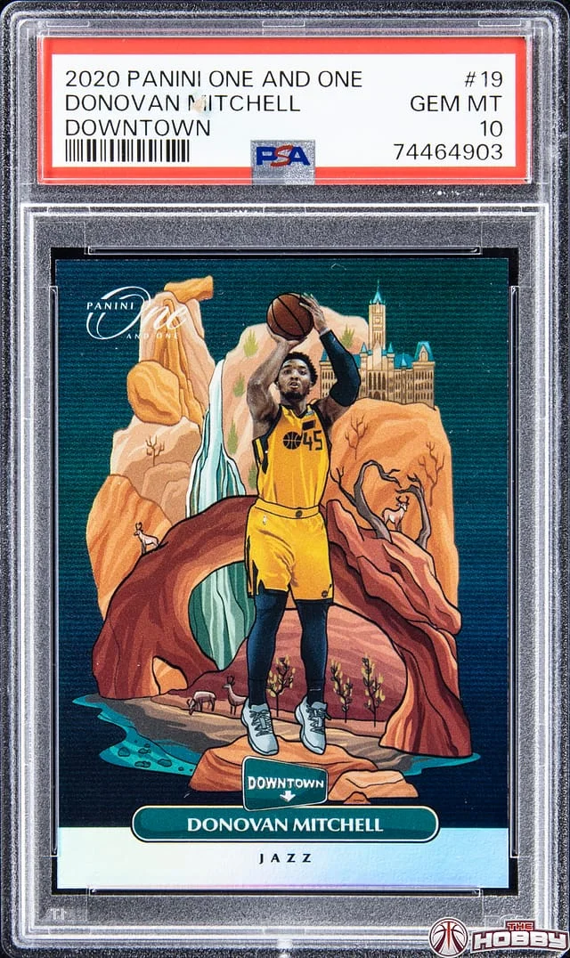 2020-21 Panini One and One Donovan Mitchell Downtown #19 card image