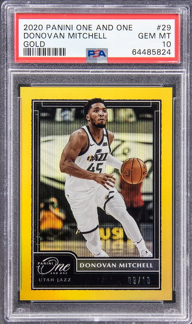 2020-21 Panini One and One Donovan Mitchell Gold #29 card image