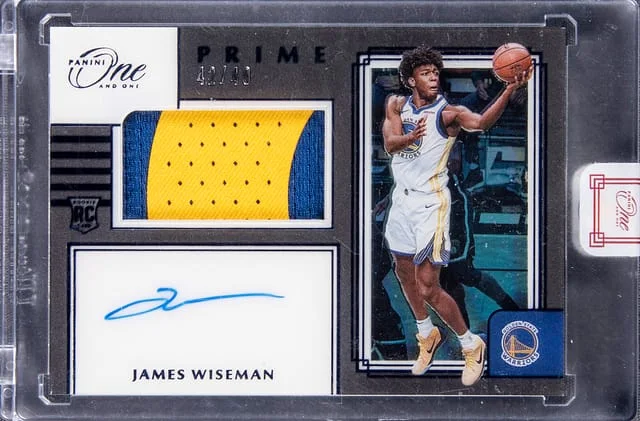 2020-21 Panini One and One James Wiseman Prime Jersey #PRJ-JWS card image
