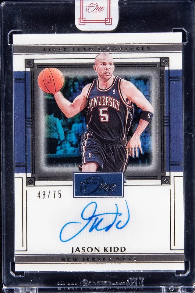 2020-21 Panini One and One Jason Kidd First-Team Signatures #FTS-JKD card image