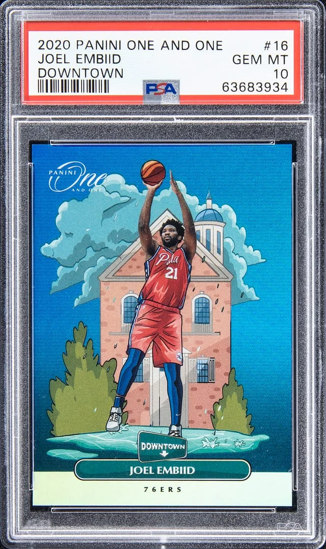 2020-21 Panini One and One Joel Embiid Downtown #16 card image