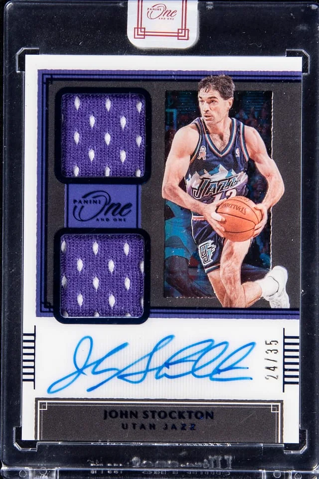 2020-21 Panini One and One John Stockton #DJA-JST card image