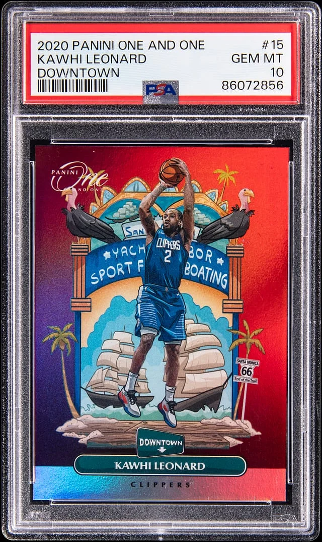 2020-21 Panini One and One Kawhi Leonard Downtown #15 card image