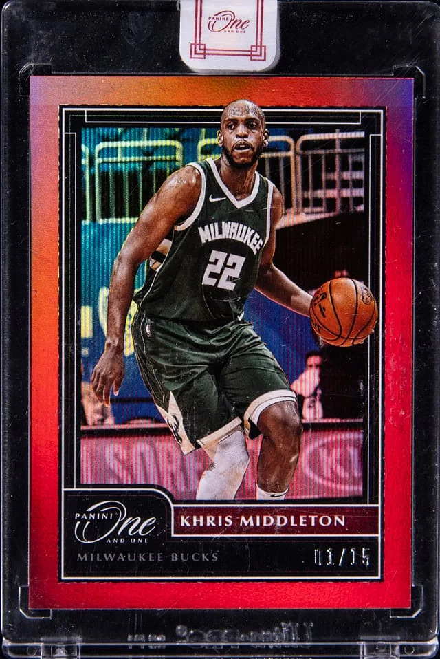 2020-21 Panini One and One Khris Middleton - Panini Encased #97 card image