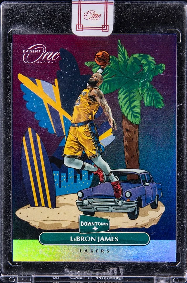 2020-21 Panini One and One LeBron James - Panini Encased Downtown #3 card image