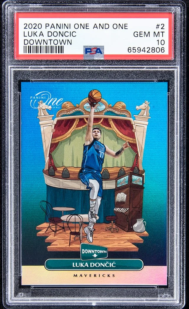2020-21 Panini One and One Luka Doncic Downtown #2 card image