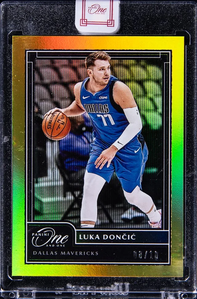 2020-21 Panini One and One Luka Doncic - Panini Encased Gold #64 card image