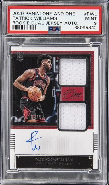 2020-21 Panini One and One Patrick Williams Dual Jersey Autograph #RDJ-PWL card image