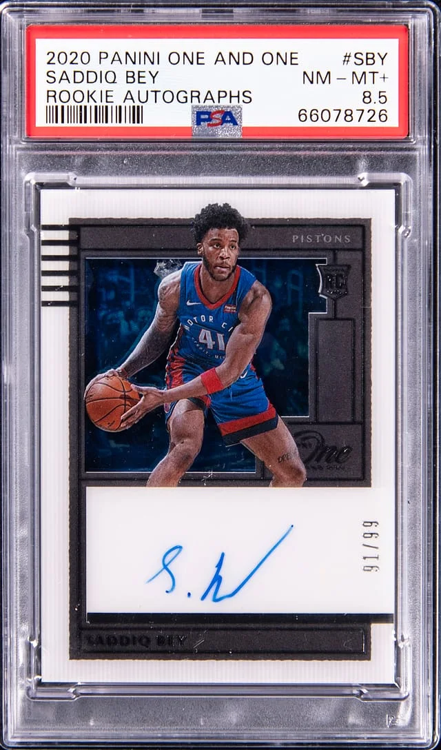 2020-21 Panini One and One Saddiq Bey Autograph #RAU-SBY card image