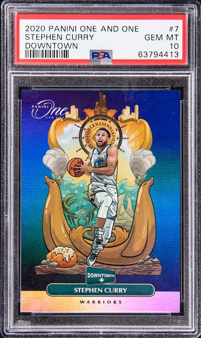 2020-21 Panini One and One Stephen Curry Downtown #7 card image