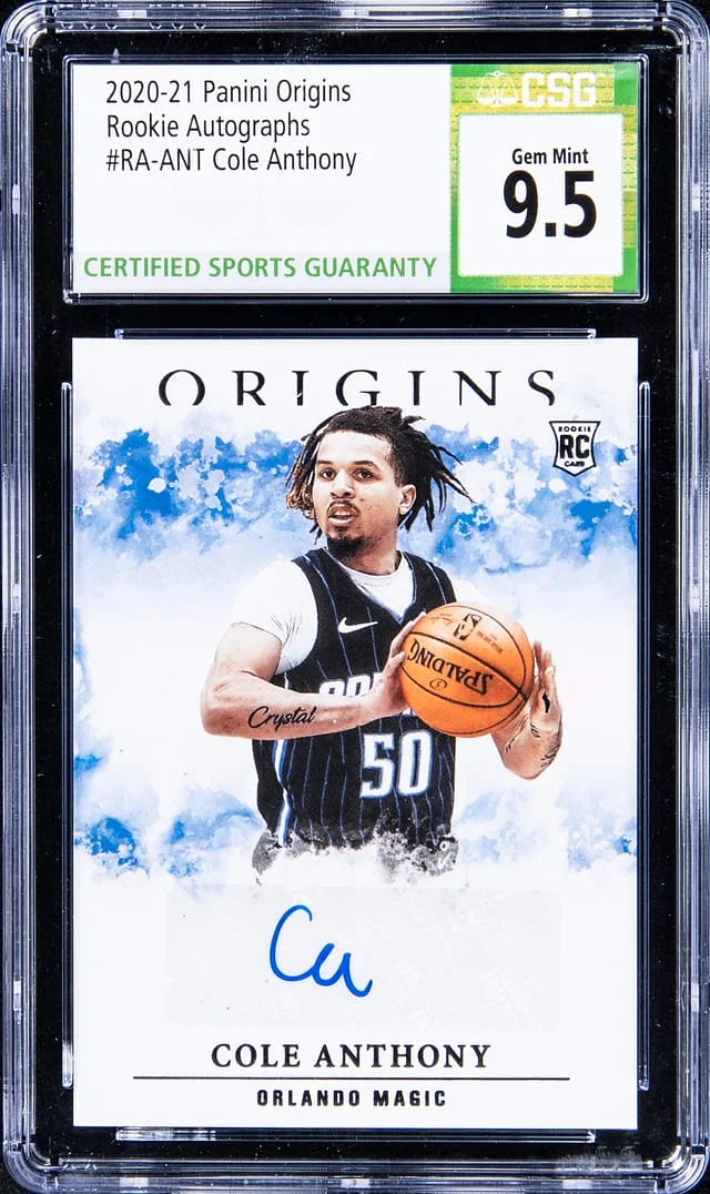 2020-21 Panini Origins Cole Anthony Autograph #RA-ANT card image