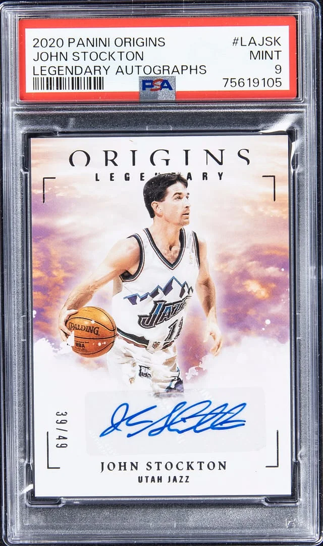 2020-21 Panini Origins John Stockton Legendary Autographs #LAJSK card image