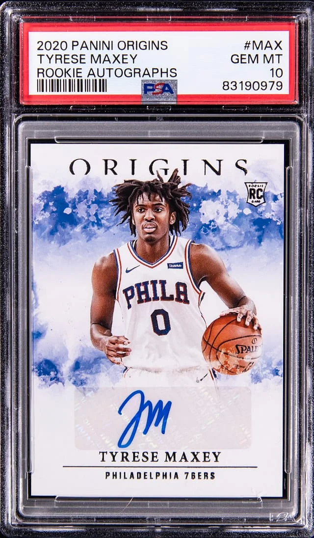 2020-21 Panini Origins Tyrese Maxey Autograph #RA-MAX card image