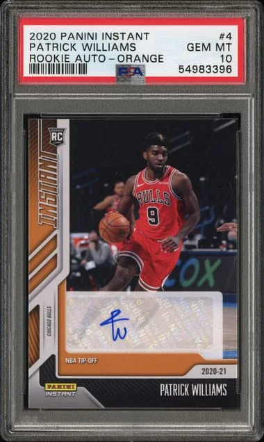2020-21 Panini Patrick Williams Instant Autographs Orange #4 card image