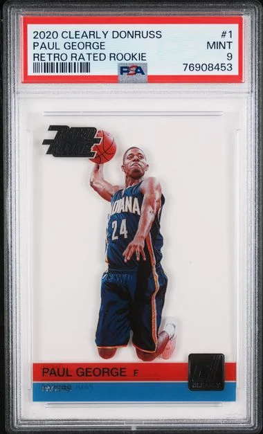 2020-21 Panini Paul George Clearly Donruss Retro Rated #1 card image