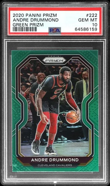2020-21 Panini Prizm Andre Drummond Green Prizm #222 card image