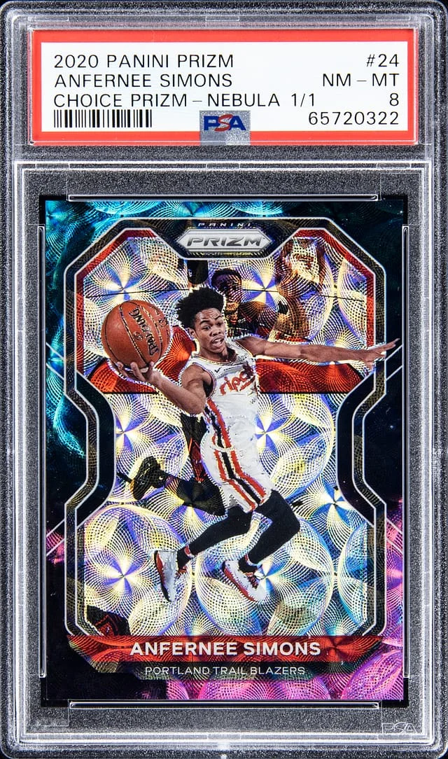 2020-21 Panini Prizm Anfernee Simons Nebula Choice Prizm #24 card image