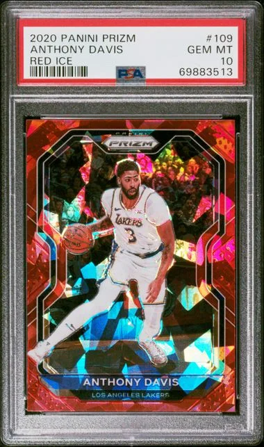 2020-21 Panini Prizm Anthony Davis Red Ice Prizm #109 card image