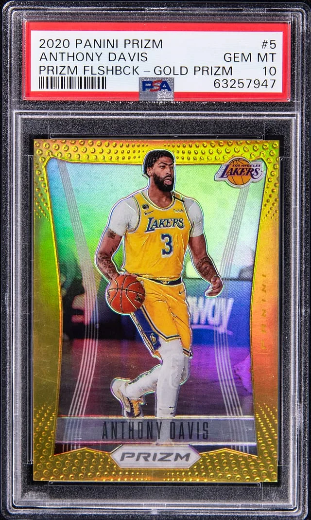 2020-21 Panini Prizm Anthony Davis Widescreen Fast Break Prizm #5 card image