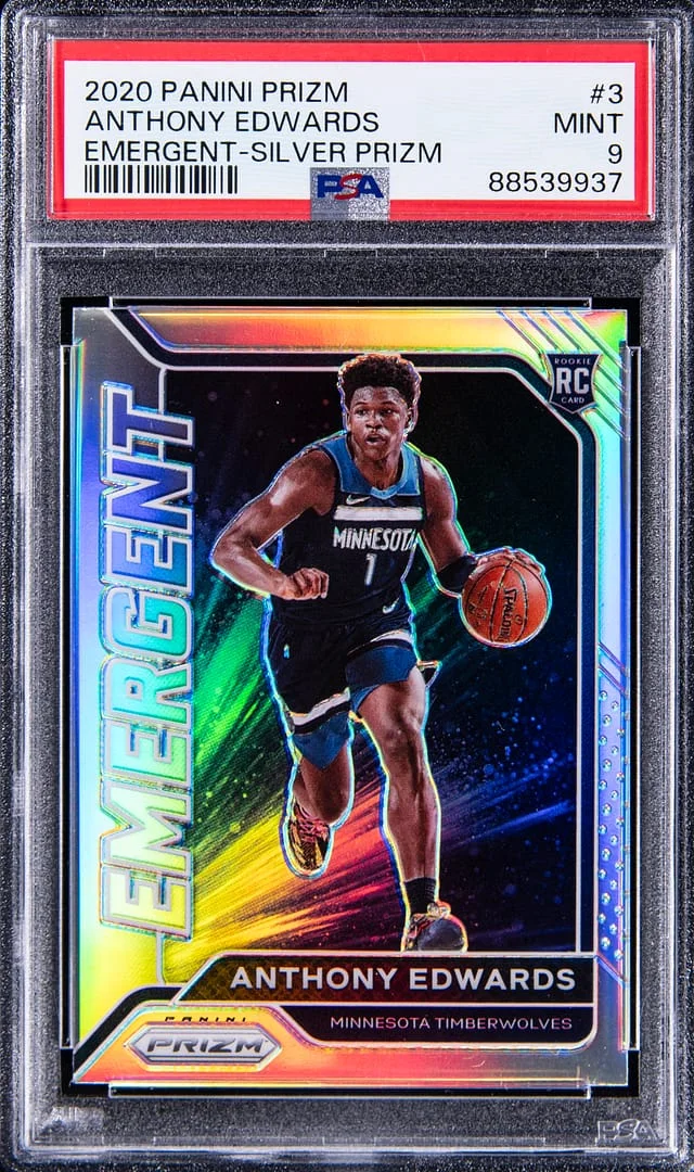 2020-21 Panini Prizm Anthony Edwards Emergent Silver #3 card image