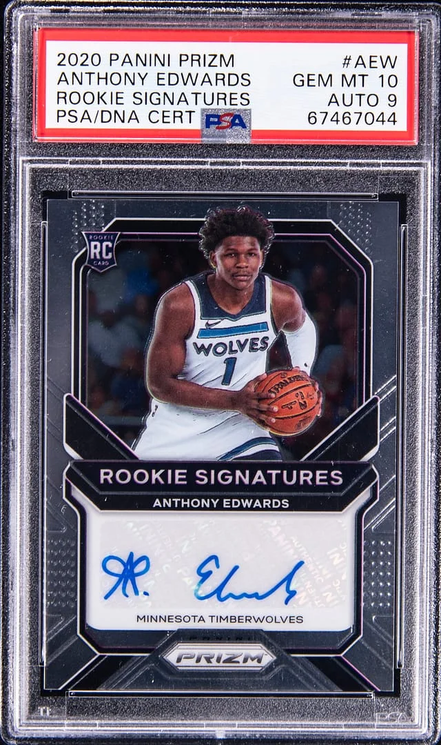 2020-21 Panini Prizm Anthony Edwards Signatures #AEW card image