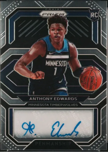 2020-21 Panini Prizm Anthony Edwards Rookie Penmanship #RP-AEW card image