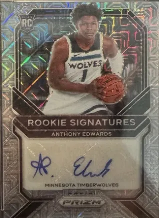 2020-21 Panini Prizm Anthony Edwards Rookie Signatures Mojo #RS-AEW card image