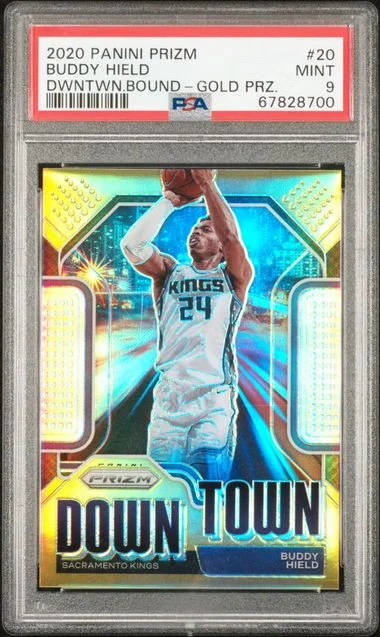 2020-21 Panini Prizm Buddy Hield Downtown Bound Gold #20 card image