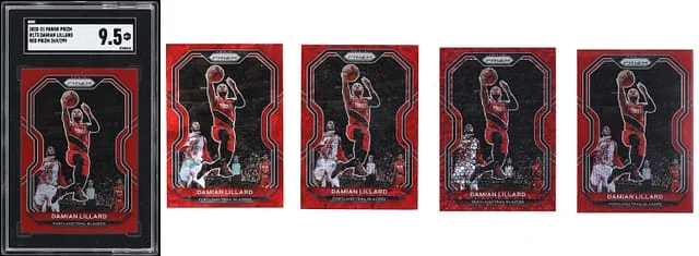 2020-21 Panini Prizm Damian Lillard Collection (5) - Featuring Red Prizm #173 card image