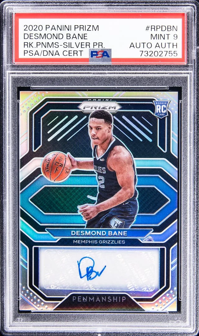 2020-21 Panini Prizm Desmond Bane Penmanship Silver #RPDBN card image