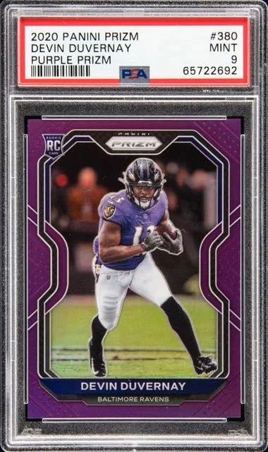 2020-21 Panini Prizm Devin Duvernay Purple Prizm #380 card image