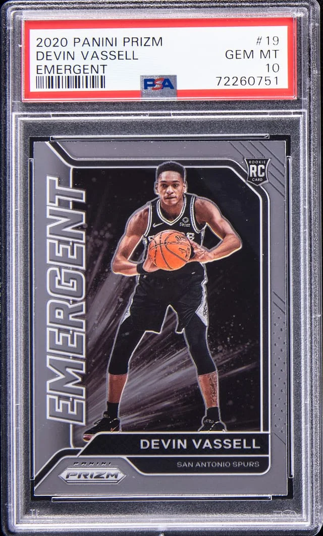2020-21 Panini Prizm Devin Vassell Emergent #19 card image