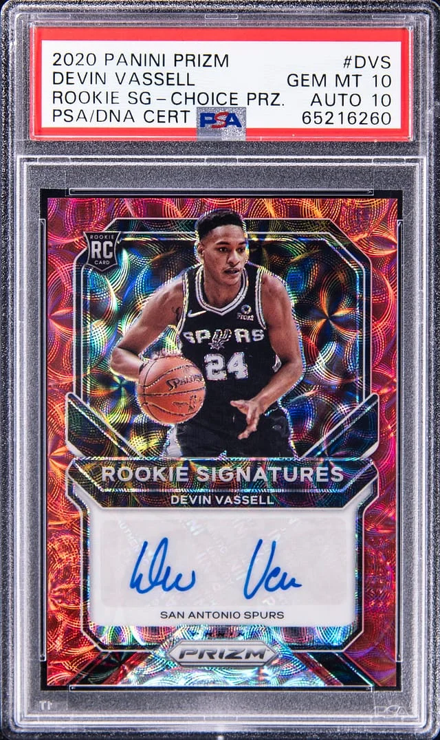 2020-21 Panini Prizm Devin Vassell Signature Choice Prizm #RS-DVS card image