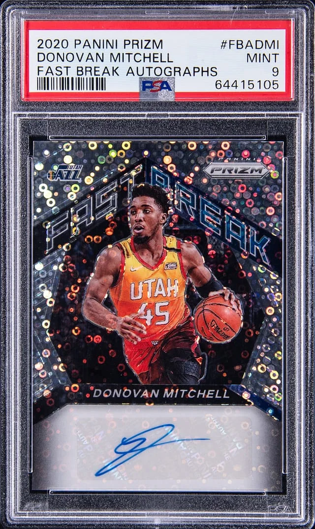 2020-21 Panini Prizm Donovan Mitchell Fast Break Autograph #FBA-DMI card image