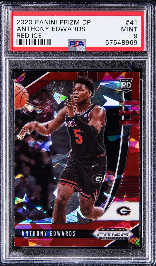 2020-21 Panini Prizm Draft Picks Anthony Edwards Red Ice #41 card image