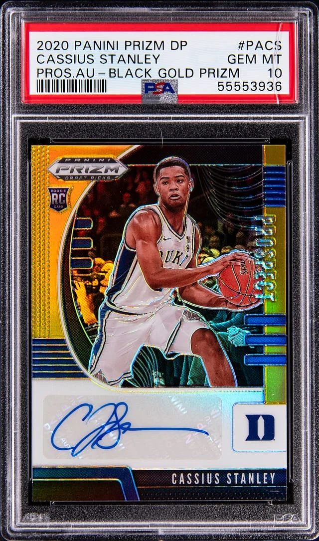 2020-21 Panini Prizm Draft Picks Cassius Stanley Prospects Autographs Black Gold Prizm #PA-CS card image