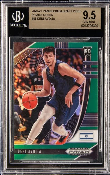 2020-21 Panini Prizm Draft Picks Deni Avdija Green #46 card image