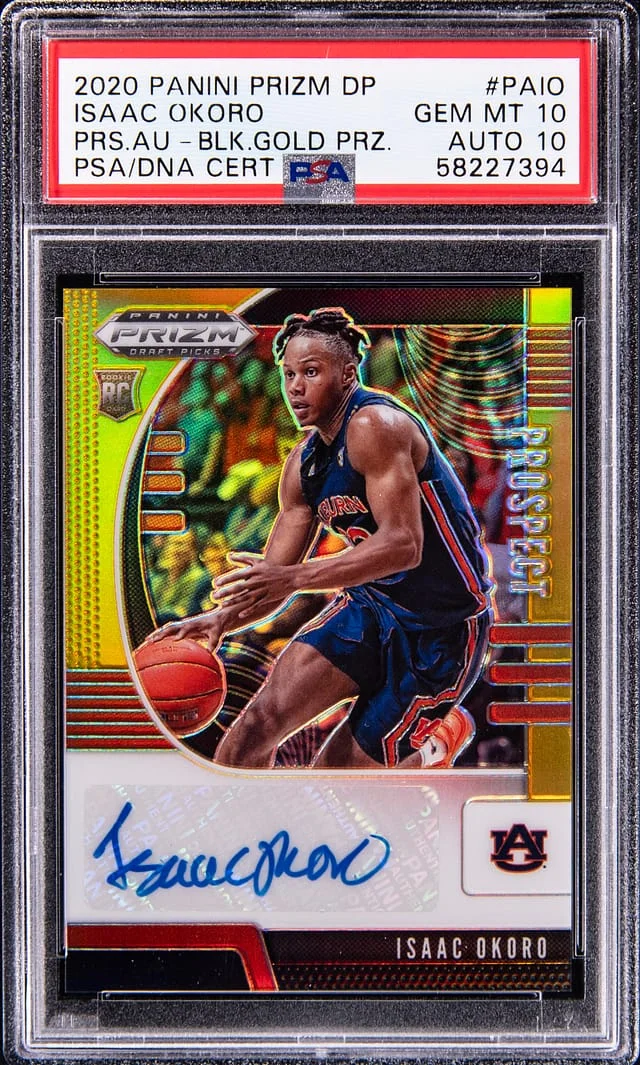 2020-21 Panini Prizm Draft Picks Isaac Okoro Prospect Autograph #PA-IO card image