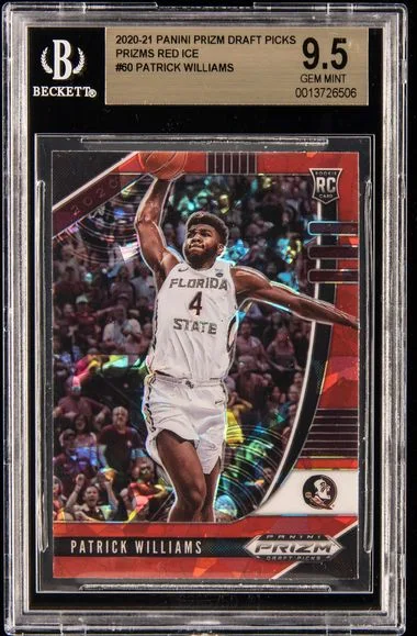 2020-21 Panini Prizm Draft Picks Patrick Williams Red Ice #60 card image
