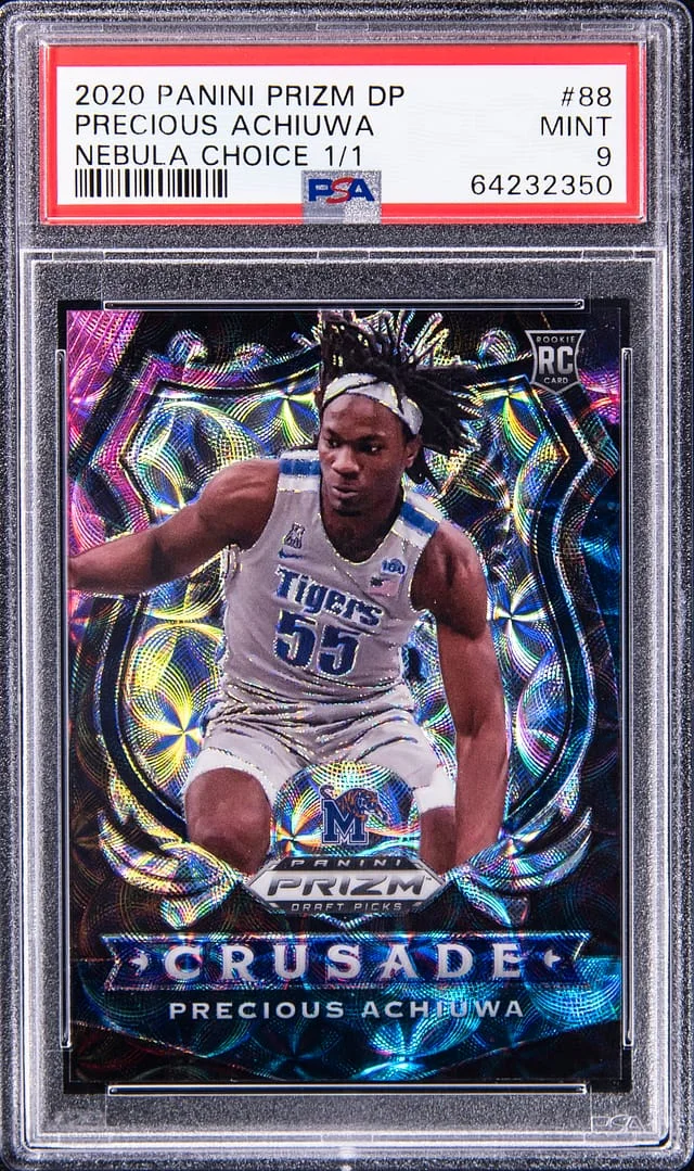 2020-21 Panini Prizm Draft Picks Precious Achiuwa Nebula Choice #88 card image